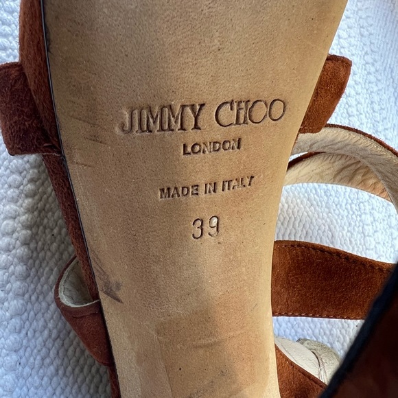 Jimmy Choo 6” Heels Brown Suede Size 39 - Picture 8 of 12
